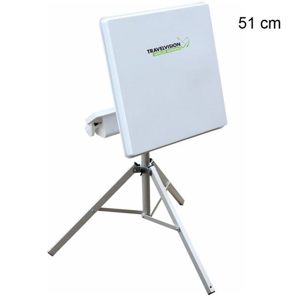 Travel Vision R7 FLAT 51x51 Twin Vlakantenne Portable Satsystem